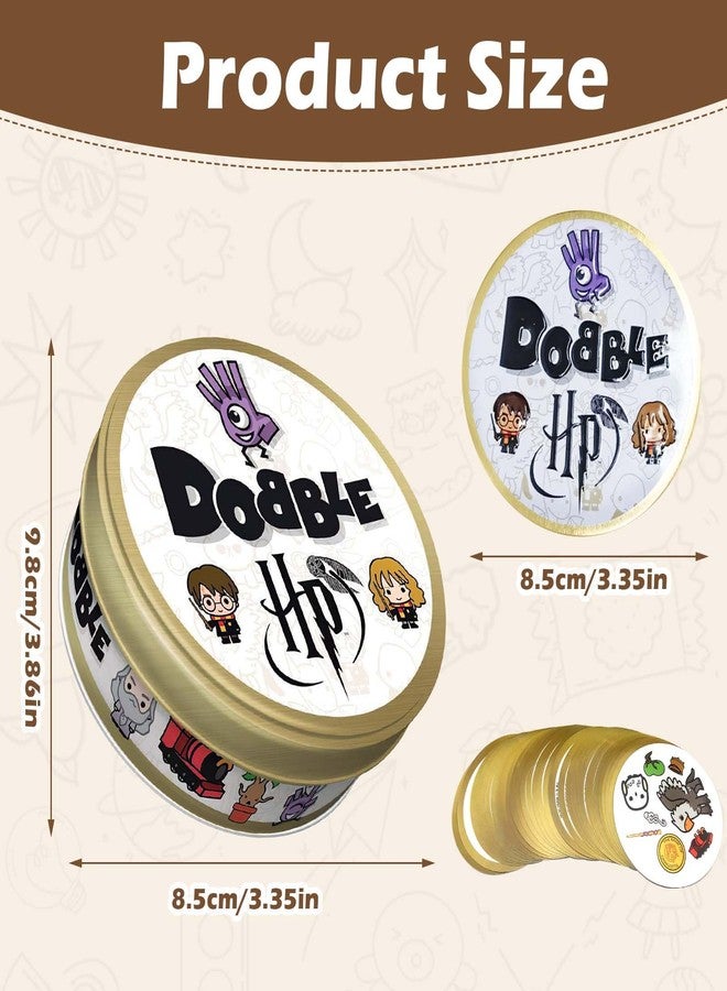 CoolShef لعبة بطاقات CoolShef Harry Dobbles | لعبة بطاقات 5 في 1 لتنمية الإدراك البصري | ألعاب مطابقة بطاقات دوبل ممتعة للأطفال والكبار، من عمر 6 سنوات فما فوق، من 2 إلى 8 لاعبين، مدة اللعب 10 دقائق - Image 2